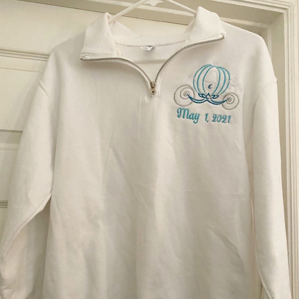 Disney Embroidered Wedding Date Pull Over